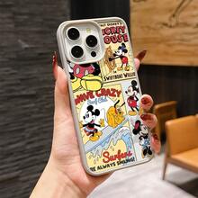 Disney Patterned Phone Case. Mickey Mouse, Stitch, Donald Duck, Minnie Mouse, Goofy, Pluto, And Daisy Duck Pattern. Magnetic Phone Case.  Compatible With IPhone 17, 16, 15, 14, 13, 12 Pro Models And Galaxy, Offering Shockproof Protection. A Special Gift For Family, Friends, Birthdays, Holidays, And Special Occasions. A Stylish And Fun Accessory To Brighten Up Your Device With What And What Flair. - 黑色 - 查看 7
