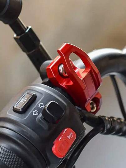 1 Pc Universal Motorcycle Luggage Helmet Hook CNC Aluminum Alloy Mount Motorcycle Scooter Holder Bag Hanger Multi-Functional Hook Accessories, Mirror Code Hook Suitable For PCX160/150 PCX125 Modified Aluminum Alloy Throttle Hook, Motorcycle CNC Aluminum Brake Master Cylinder Holder Clamp Helmet Hanger Hook For Motorcycles/Bicycles | Mountable On Handlebar/Seat, Expands Usable Space For And Secure Riding, Universally Applicable