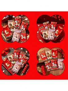 6PCS Creative 3D Hongbag Horse New Year Red Envelope Chinese Traditional Lucky Money Pouch 2026 New Year Gifts Money Pouch - Multicolor - View 12