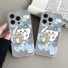 Cartoon cat phone case suitable for  17 16 16E 15 14 13 12 11 Pro Max 17 Air 16 Plu Transparent magnetic suction is simple and elegant, easy to charge, and acrylic material has a better hand feel - Estuche magnético transparente - SKU1 - Gato de dibujos animados - Ver 5