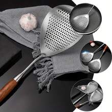 1 szt. sitko ze stali nierdzewnej – odporne na ciepło (300°C), perforowane sitko szczelne, ergonomiczny uchwyt i filtr z drobnymi oczkami, odpowiednie do smażenia, gotowania w gorącym garnku, nabierania, pieczenia – przybory kuchenne do restauracji i kuchni domowej, gładka powierzchnia, trwałe, akcesorium kuchenne, bardzo wygodne, świetny prezent dla kobiet i rodziny - Srebro - Zobacz 10