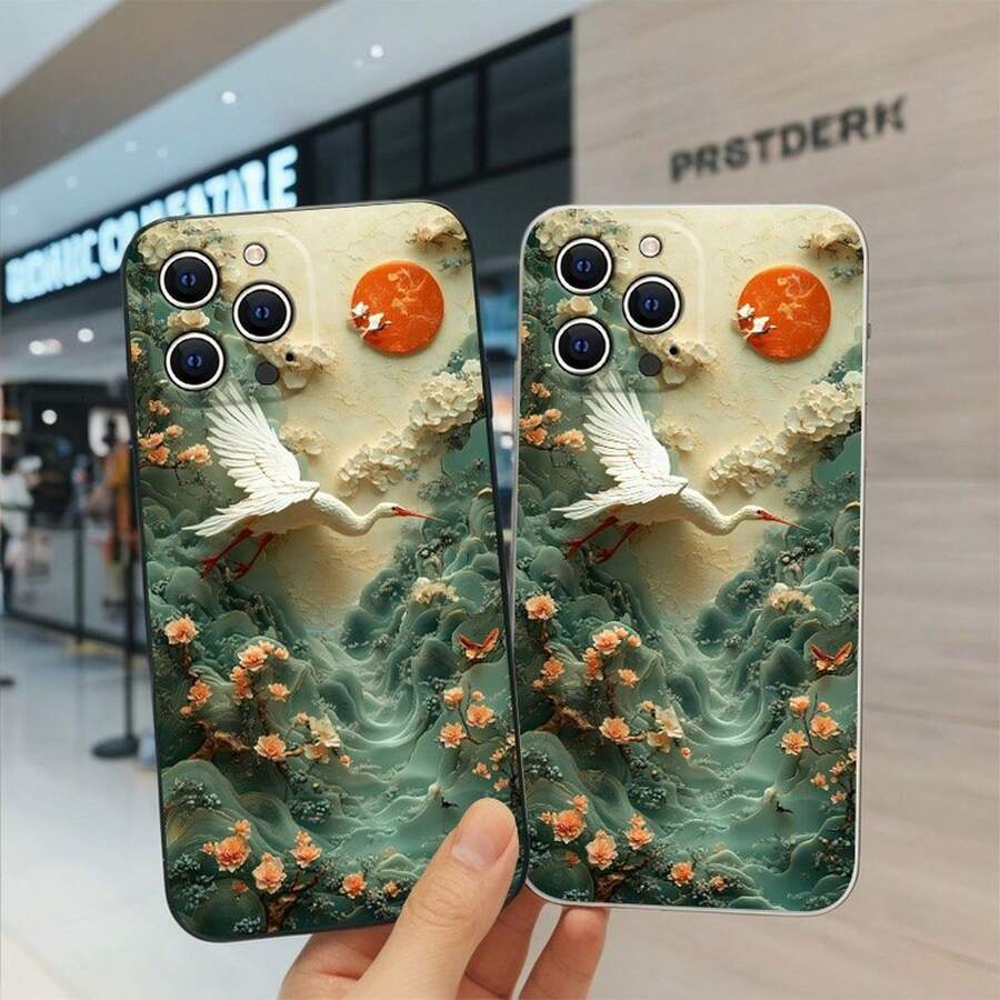 Fashionable and trendy phone case. Unique Japanese-style pattern. Compatible with iPhone 17 Pro Max/Pro/Air, 16, 16 Plus, 15, 14 Pro Max, 13, 12, 11, and Plus models. Matte texture, smooth to the touch, offering drop protection, scratch resistance, and camera lens protection. Provides all-around protection for your phone. A perfect gift choice. - 1(216)-ブラック 64JJ - チェックする 1