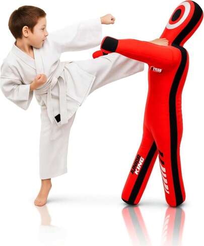 Unfilled Wrestling Dummy For Kids – Youth Grappling Dummy BJJ, MMA, Jiu Jitsu &Amp; Judo Training Partner – Durable Martial Arts Practice Buddy
