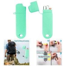 Waterproof Case Cover Holder Regular Lighters Sleeve Type J6 Outdoor Survival Multipurpose Seal Pouchfor Hiking And Camping Pink, 2 - 5 + Cyan - View 1
