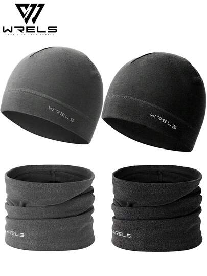  WRELS 1 套男女通用保暖防风帽和脖套，全脸面罩和针织帽，时尚防寒滑雪面罩和头饰，适合骑行、徒步、滑冰、滑雪等户外活动