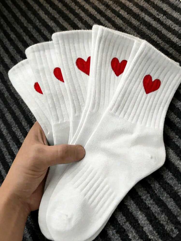 1/3/5/10/15/20 pares de calcetines de media caña con absorción de humedad para mujeres, blancos, hasta la rodilla, calcetines largos, calcetines para mujeres, calcetines largos, calcetines tobilleros, calcetines de media caña para uso diario - Multicolor - Añade 1