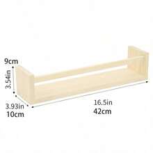 4/3/2/1pc Children's Room Wall-Mounted Storage Rack, Wooden Wall Bookshelf, Suitable For Storing Books And Decorations - Multicolor - View 2