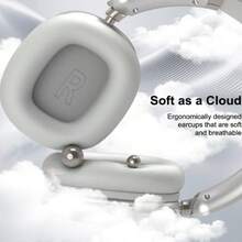 Sirius Over Ear Retro Bluetooth Headphones Built-In Mic With ANC Noise Reduction 70H Playtime Vintage Style For Shopping Travel Home - 銀色 - 查看 5