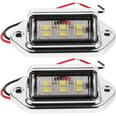 Luz Led De Matrícula Para Camión Y Remolque 2 Piezas Dc 12-24V 6 Leds Luz De Marcador De Vehículo Para Camión Y Suv Fácil Instalación,39173062