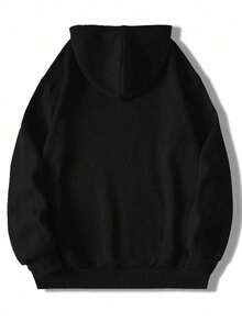 Men's Hoodies-Mickey Fashion Cartoon Pattern Pullovers, Loose Hoodies In Front Pockets, Suitable For Casual Wear, Disney's Birthday Gifts, Travel Clothes, Playful Design, Comfortable Fabrics, Fan Clothes, Movie Lovers, Home Clothes, Durable Materials, Printed Jerseys, Men's. - Black - View 2