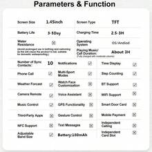 1.5英寸高清显示屏智能手表 - 支持无线通话/拨号、闹钟/消息通知、健身追踪和音乐控制。男女通用设计，兼容安卓和iOS系统。 - 彩色 - 查看 4