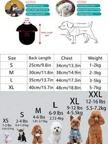 印花狗狗连帽衫和卫衣，小型和中型犬保暖服装，吉娃娃外套，幼犬套装，猫咪服装 - 彩色 - 查看 9