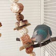 Random Color Parrot Toy, Hanging Bird Toy, Shredding Boredom Relief Toys - Pineapple Bark, Pine Cone Chew Stick, Bird Toy, Bird Cage Decor Pendant