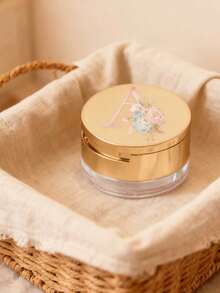 Barattolo da viaggio ricaricabile per cipria con specchio - Contenitore per cipria compatta, coperchio a scatto e design con iniziale da 26 lettere, scatola di imballaggio, strumento cosmetico, motivo floreale rosa per uso on-the-go - Idea regalo perfetta per San Valentino, Distributore di cipria portatile, Barattolo da viaggio per cipria, Distributore di cipria elegante, Adatto come regalo per amici, famiglia, colleghi, compagni di classe e persone care - Multicolore - Visualizzare 9