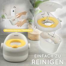 3-In-1 Children's Potty, Removable Seat, Faux Leather Upholstery, Up To 50 Kg, 6 Months To 6 Years, Grey - Grey - View 4