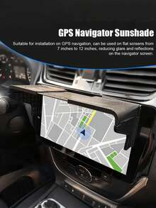 适用于 17.78-30.48cm 车载播放器遮阳罩 GPS 显示屏收音机音频遮阳罩内饰遮阳配件通用 - A - 查看 3