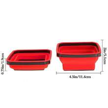 4Pack COLLAPSIBLE MAGNETIC METAL PARTS TRAYS STORAGE GARAGE DISH SCREWS BOLTS - Multicolor - View 3