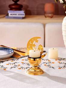 1件/套 星月清真寺烛台。这款烛台由金属制成，固定装饰组合包括“新月（含小空心新月）、五角星和清真寺吊灯”，展现出主题风格，并带有清晰的宗教和文化符号。 - 彩色 - 查看 10