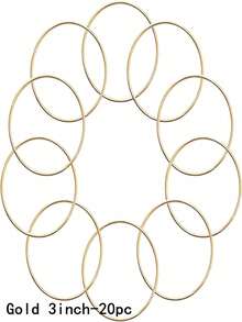 10/15pcs 2/3/4 Inch Metal Rings, For Handmade Crafts, Gold/Silver Round Rings, Floral Weaving Rings, Dreamcatcher Rings, Suitable For Christmas, Wedding Wreath Decor, Wall Hanging Crafts - Gold - View 18