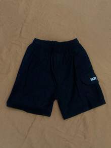 Cargo Shorts With Elastic Waistband, Direct From The Factory. - Black - View 1