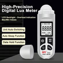 Illuminometer Illumination Tester DY32 Digital Luxmeter LCD Display Light Meter 0-200 000 Lux Testing Illuminometer Luxmeter - White - View 1