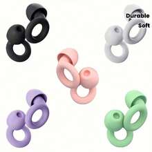 1 对硅胶游泳耳塞，舒适、可重复使用的柔软硅胶耳塞，配有替换耳套 - 彩色 - 查看 6