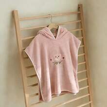 1 件婴儿/儿童连帽浴袍，珊瑚绒吸水斗篷，可爱卡通设计，适合居家、沙滩、男女通用 - 如圖 - 查看 9