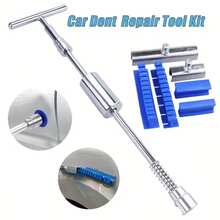 27pcs Paintless Dent Repair Tool Kit With T-Dent Puller, Suction Cup & Slide Hammer - Car Dent Removal System For Auto Body, Motorcycle, Refrigerator - Complete Workshop Set For DIY & Professionals - A - View 3