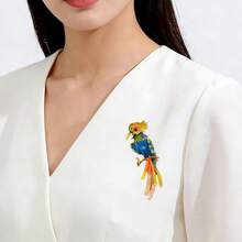 1 Stück Papagei süß lässig Zinklegierung emailliert bunter eleganter Mode Brosche, unisex Dekoration für Anzug, Kleid, Jahrestag, Geburtstag, Date, Geschenk, ganzjährig - Verschiedenfarbig - Übersicht 6