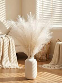 20pcs - Artificial Reeds, 55cm/21.65 Inches Tall, Faux Reed Branches And Plants, Suitable For Inserting Into Floor Vases To Create Boho-Style Home And Kitchen Decor, Also Applicable For Room, Wedding, Party Decoration (White). In Addition, The Artificial Plants Can Also Be Used For Room, Desk, Garden Decoration, And Are An Ideal Choice For Valentine's Day, Birthday And Other Holidays, Also Suitable For White Home Living Room Decor. - White - View 3