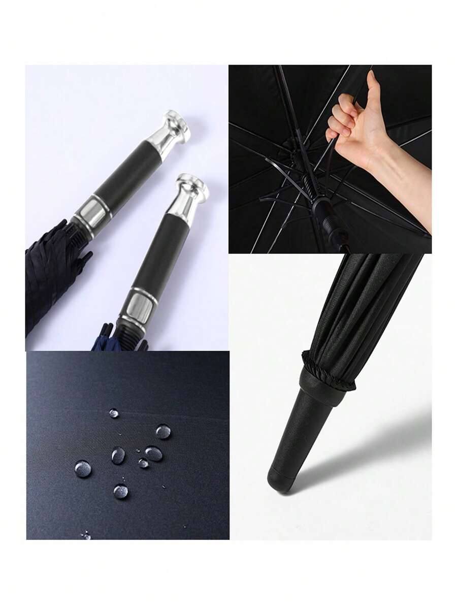 1 chiếc ô cỡ lớn, ô cán dài, ô trục thẳng bán tự động, ô VIP cán dài phủ lớp sơn đen, ô tự động, nan ô bằng sợi tổng hợp, thích hợp che nắng ngoài trời, mở bằng một nút bấm, ô du lịch nhỏ gọn cho doanh nhân và thời tiết mưa - thích hợp cho thời tiết gió - Màu đen/nhiều màu tùy chọn - Bao gồm túi đựng, che nắng và che mưa cỡ lớn, chống tia UV, ô kiểu dáng hiện đại và thanh lịch, gấp gọn hoàn toàn tự động. - Nhiều màu - Xem 1