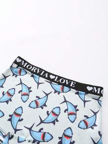 Dircho 5pcs Random Women Gothic Skull Print Contrast Binding Boyshorts, Comfy & Sofy Elastice Waist Intimates Panties, Women's Lingeries & Underwear - Multicolor - View 7