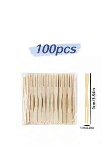 100/200/300pcs Appetizer Bamboo Skewers, Toothpicks, Cocktail Sticks, Snack Skewers, Natural Wooden Sticks, Suitable For Fruit, Cooked Food - Mini Food Skewers, Party Supplies For New Year, Ramadan, Wedding, Birthday - Multicolor - View 15