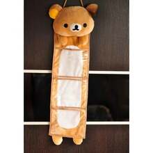 Cute Rilakkuma Wall Hanging Bag Cartoon Relaxbear Door Hanging Large Capacity Kawaii Student Dormitory Sundries Storage - A - Xem 6