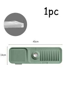 Silicone Faucet Splash Guard, Anti-Splash, Trimmable Narrow Edge, Suitable For Bathroom Sink, Kitchen Sink, Dish Rack, Etc. - Multicolor - View 16