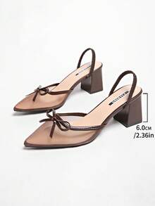 New Women's Stiletto High Heels, Summer Breathable Lace Mesh Sandals, French Style Versatile - Brown - View 6