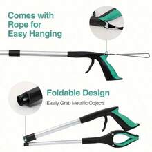 1pc Foldable Trash Picker Grabber, Thick Aluminum Alloy Litter Picker, Ergonomic Waste Claw For Elderly And Pregnant Women - Multicolor - View 5