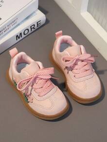 Girls' Casual Sports Shoes, Princess Style Soft Bottom Toddler Shoes, Spring/Autumn - Pink - View 4