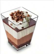 5oz Dessert Cups With Lids, Influencer Mousse Cups, Dessert Cups, Ice Cream Cups, Jelly Cups, Birthday Cake Baking Containers, Yogurt Pudding Cups, Party Cups, Suitable For Plating Desserts In Western Restaurants, Pairing With Cafes, Selling Mousse Coffee, Ideal For Birthday Parties, Weddings, Holidays - Multicolor - View 6