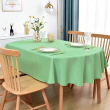 [Free Shipping]Oval Tablecloth 52x70 Inch Polyester Fabric Table Cloth Solid Sage Green Heavy Duty Table Cover Washable For Dinning Kitchen Home Party - Sage70inchx52inchOval - View 3