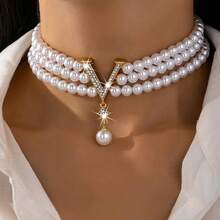 Dây chuyền trang sức cao cấp sang trọng mùa hè đính ngọc trai giả dành cho nữ. - Nhiều màu - Xem 2