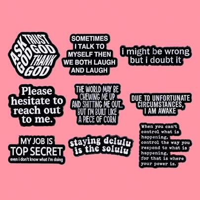 'THANK GOD' Phrase Enamel Pin Funny Quotes Brooch Pines Lapel Pins Badge On Backpack Clothing Accessories Jewelry Friends Gifts