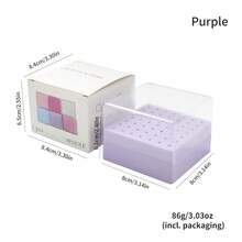 40/49 Hole Nail Drill Bit Storage Box, Dust-Proof Nail Drill Bit Base, Nail Drill Bit Display Rack, Cleaning Box, Salon Manicure Tool - Multicolor - View 18