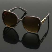 1副椭圆形无框女士时尚眼镜，休闲百搭，适合各种场合佩戴 - 彩色 - 查看 9