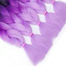 60cm Extra Large Synthetic Yaki Braid Wig For Women, High-Temperature Fiber Material, Colorful, Suitable For DIY Styling, Cosplay And Parties, Ideal Christmas And New Year Gift - Multicolor - View 4