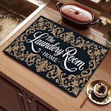 1pc Minimalist Decorative Absorbent Mat, Polyester Waterproof Countertop Protector Pad, Suitable For Kitchen, Dining Table, Dish Drying, Washing Machine, Coffee Maker, Bathroom Vanity, Kitchen Accessories, Party Supplies - Multicolor - View 13