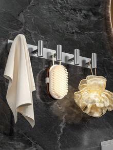 1个浴室毛巾架，T型粘性墙钩，适用于毛巾和浴袍——强力吸附，易于安装在厨房、淋浴房、衣柜、洗衣区的瓷砖、玻璃或木质表面上；节省空间的浴室收纳架，快速拆卸，经久耐用，是小型公寓、酒店、宿舍和玄关的理想之选；春季焕新家居收纳方案 - 彩色 - 查看 3