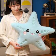 1个可爱卡通海星毛绒玩具，柔软舒适，可作沙发靠垫或抱枕，适合作为生日礼物、复活节礼物或情人节礼物。 - 彩色 - 查看 8