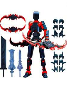 Titan 13 Posable Action Figure Set - Complete T13 Robot Figurine, 3D Printed Collectible Doll, Suitable For Desktop Decor And Display, Decorative Ornament, Small Desktop Robot, Space Robot, Zoro. (Color, Style, Accessories Shipped Randomly) - Multicolor - View 10