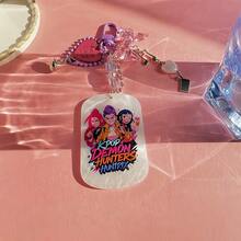 Mattel 1个粉色爱心蝴蝶结韩流女团钥匙扣，锌合金包包挂件 - 彩色 - 查看 4